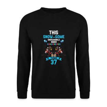 Snowmobile Design for Skidoo Rider Birthday - Unisex Sweatshirt - black - Front - Alina (178cm) & Michal (187cm)
