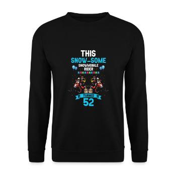 Snowmobile design for skidoo riders birthday - Unisex Sweatshirt - black - Front - Alina (178cm) & Michal (187cm)