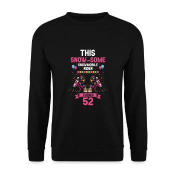 Snowmobile Design for Skidoo Rider Birthday - Unisex Sweatshirt - black - Front - Alina (178cm) & Michal (187cm)