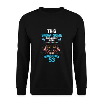 Snowmobile design for skidoo riders birthday - Unisex Sweatshirt - black - Front - Alina (178cm) & Michal (187cm)