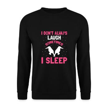 Kookaburra Design und Lachender Vogel - Unisex Pullover - Schwarz - Vorne - Alina (178cm) & Michal (187cm)