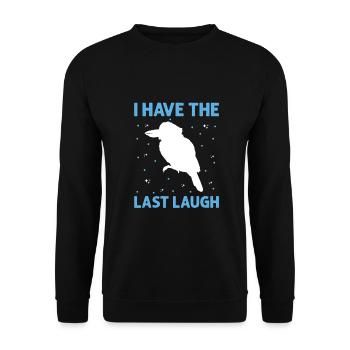 Oiseau australien et Kookaburra rieur - Sweat-shirt Unisexe - noir - Devant - Alina (178cm) & Michal (187cm)