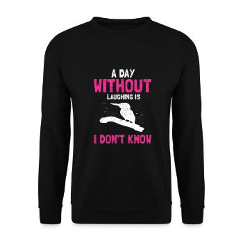 Kookaburra Design and Laughing Bird - Unisex Sweatshirt - black - Front - Alina (178cm) & Michal (187cm)