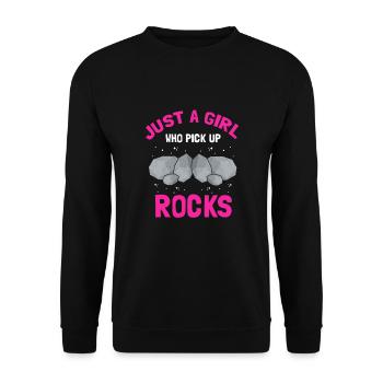 Recherche sur les roches et conception de roches à quartz - Sweat-shirt Unisexe - noir - Devant - Alina (178cm) & Michal (187cm)