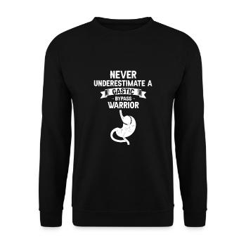 Gastric Bypass and Gastric Bypass Surgery Design - Unisex Sweatshirt - black - Front - Alina (178cm) & Michal (187cm)