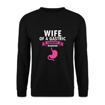 Gastric Bypass and Gastric Bypass Operation Design - Unisex Sweatshirt - black - Front - Alina (178cm) & Michal (187cm)