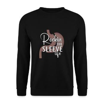 Gastric Bypass and Gastric Bypass Operation Design - Unisex Sweatshirt - black - Front - Alina (178cm) & Michal (187cm)