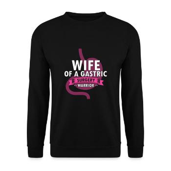 Gastric Bypass and Gastric Bypass Operation Design - Unisex Sweatshirt - black - Front - Alina (178cm) & Michal (187cm)
