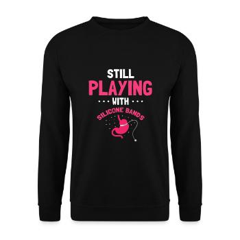 Gastric bypass and gastric bypass surgery design - Unisex Sweatshirt - black - Front - Alina (178cm) & Michal (187cm)