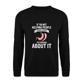 Gastric Bypass and Gastric Bypass Operation Design - Unisex Sweatshirt - black - Front - Alina (178cm) & Michal (187cm)