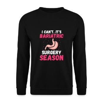 Gastric Bypass and Gastric Bypass Operation Design - Unisex Sweatshirt - black - Front - Alina (178cm) & Michal (187cm)