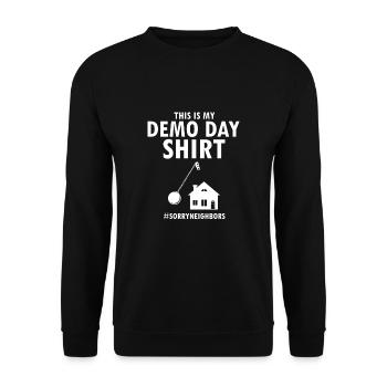 Hausabriss und Renovierungs Design - Unisex Pullover - Schwarz - Vorne - Alina (178cm) & Michal (187cm)
