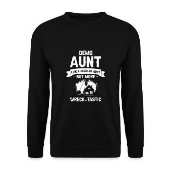 Hausabriss und Renovierungs Design - Unisex Pullover - Schwarz - Vorne - Alina (178cm) & Michal (187cm)