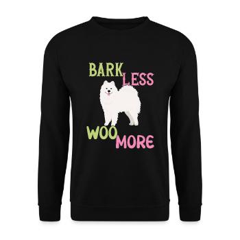 Bark less - Woo more - Sweat-shirt Unisexe - noir - Devant - Alina (178cm) & Michal (187cm)
