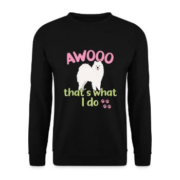 AWOOO - That's what I do - Unisex Sweatshirt - black - Front - Alina (178cm) & Michal (187cm)