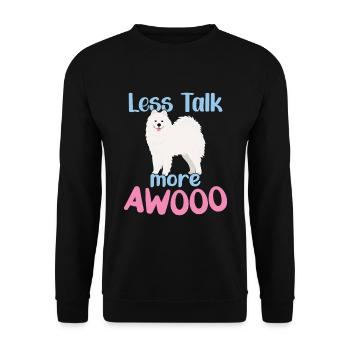 Moins de discussions - Plus d’AWOOO - Sweat-shirt Unisexe - noir - Devant - Alina (178cm) & Michal (187cm)