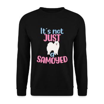 Es ist nicht NUR ein Samojeden - Unisex Pullover - Schwarz - Vorne - Alina (178cm) & Michal (187cm)