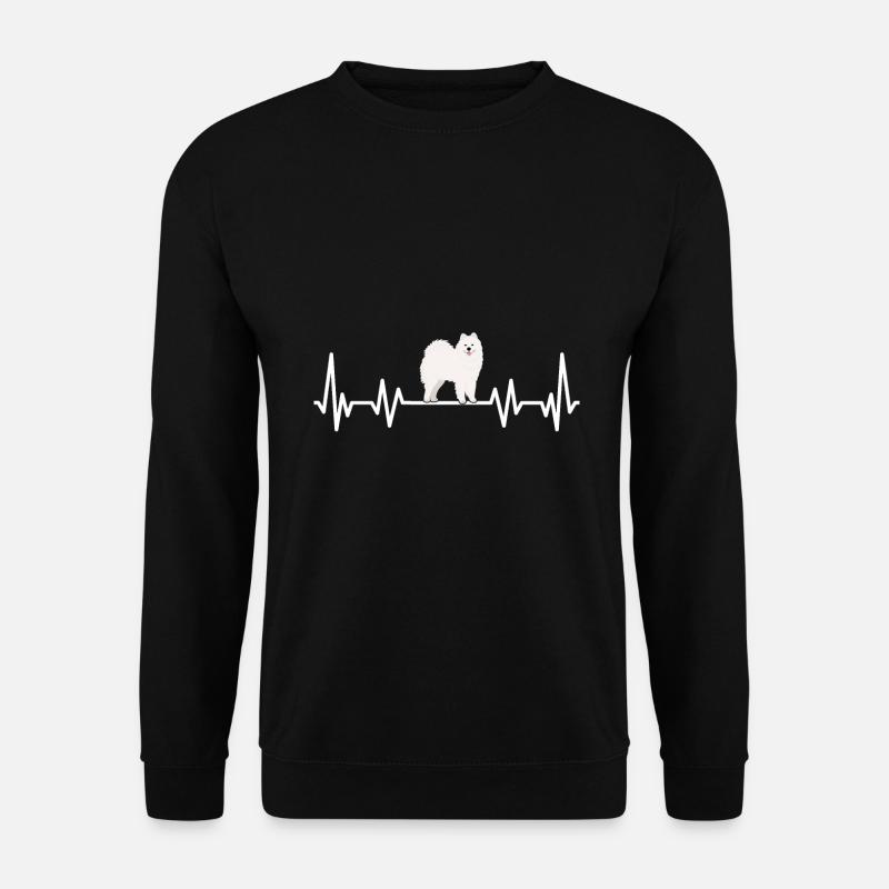 Samoyed Heartbeat - Unisex Sweatshirt - black