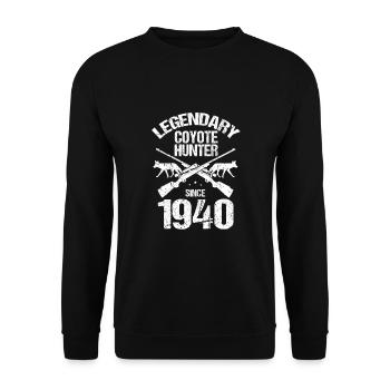 Conception de coyote pour les réacteurs de coyote - Sweat-shirt Unisexe - noir - Devant - Alina (178cm) & Michal (187cm)