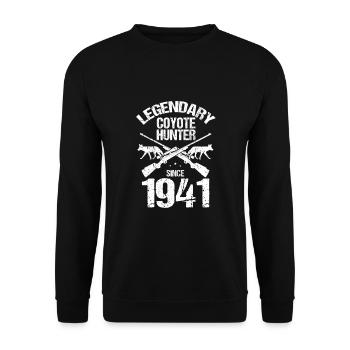 Capture de coyotes et conception de chasseur de coyotes - Sweat-shirt Unisexe - noir - Devant - Alina (178cm) & Michal (187cm)
