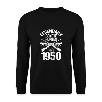 Capture de coyotes et conception de chasseur de coyotes - Sweat-shirt Unisexe - noir - Devant - Alina (178cm) & Michal (187cm)