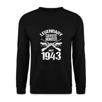 Conception de coyote pour les réacteurs de coyote - Sweat-shirt Unisexe - noir - Devant - Alina (178cm) & Michal (187cm)