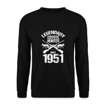 Conception de chasseur de coyote pour la chasse au coyote - Sweat-shirt Unisexe - noir - Devant - Alina (178cm) & Michal (187cm)