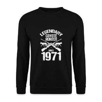 Capture de coyotes et conception de chasseur de coyotes - Sweat-shirt Unisexe - noir - Devant - Alina (178cm) & Michal (187cm)
