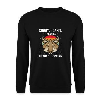 Kojoten Design für Kojotentöter - Unisex Pullover - Schwarz - Vorne - Alina (178cm) & Michal (187cm)