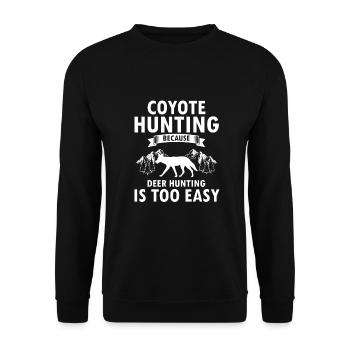 Conception de coyote pour les réacteurs de coyote - Sweat-shirt Unisexe - noir - Devant - Alina (178cm) & Michal (187cm)