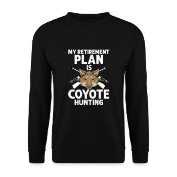 Conception de chasseur de coyote pour la chasse au coyote - Sweat-shirt Unisexe - noir - Devant - Alina (178cm) & Michal (187cm)
