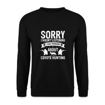 Capture de coyotes et conception de chasseur de coyotes - Sweat-shirt Unisexe - noir - Devant - Alina (178cm) & Michal (187cm)