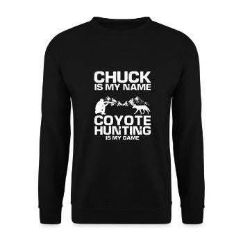 Capture de coyotes et conception de chasseur de coyotes - Sweat-shirt Unisexe - noir - Devant - Alina (178cm) & Michal (187cm)