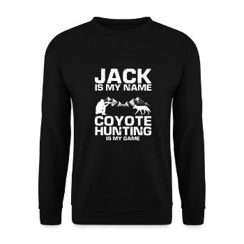 Conception de coyote pour les réacteurs de coyote - Sweat-shirt Unisexe - noir - Devant - Alina (178cm) & Michal (187cm)