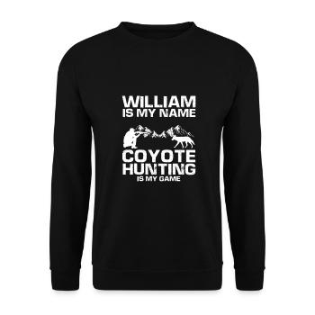 Kojoten Design für Kojotentöter - Unisex Pullover - Schwarz - Vorne - Alina (178cm) & Michal (187cm)