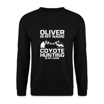 Capture de coyotes et conception de chasseur de coyotes - Sweat-shirt Unisexe - noir - Devant - Alina (178cm) & Michal (187cm)