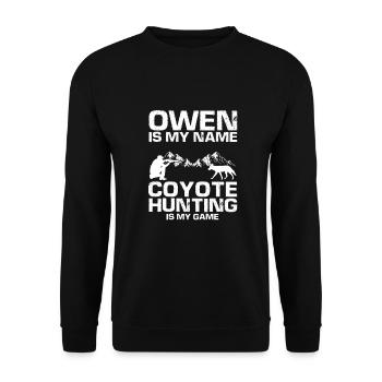Capture de coyotes et conception de chasseur de coyotes - Sweat-shirt Unisexe - noir - Devant - Alina (178cm) & Michal (187cm)