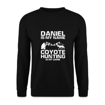 Conception de coyote pour les réacteurs de coyote - Sweat-shirt Unisexe - noir - Devant - Alina (178cm) & Michal (187cm)