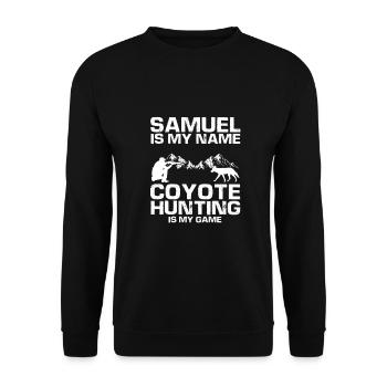 Capture de coyotes et conception de chasseur de coyotes - Sweat-shirt Unisexe - noir - Devant - Alina (178cm) & Michal (187cm)