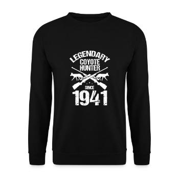 Tueurs de coyotes et chasse au coyote de la faune - Sweat-shirt Unisexe - noir - Devant - Alina (178cm) & Michal (187cm)