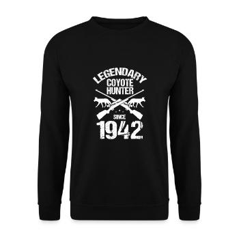 Chasseur de coyote légendaire pour la chasse au coyote - Sweat-shirt Unisexe - noir - Devant - Alina (178cm) & Michal (187cm)