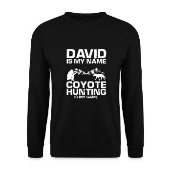 Capture de coyotes et conception de chasseur de coyotes - Sweat-shirt Unisexe - noir - Devant - Alina (178cm) & Michal (187cm)