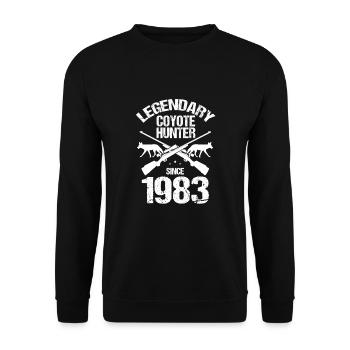 Kojotentöter und Kojotenjagd auf Wildtiere - Unisex Pullover - Schwarz - Vorne - Alina (178cm) & Michal (187cm)