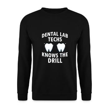 Conception de cliniques dentaires et de techniciens de laboratoire dentaire - Sweat-shirt Unisexe - noir - Devant - Alina (178cm) & Michal (187cm)
