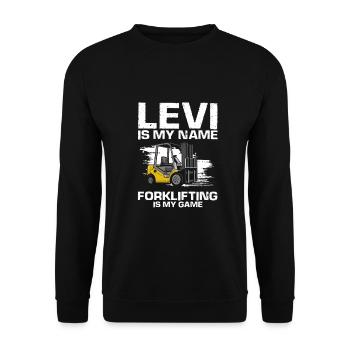 Chauffeurs d’entrepôt et magasiniers pour chariots élévateurs - Sweat-shirt Unisexe - noir - Devant - Alina (178cm) & Michal (187cm)