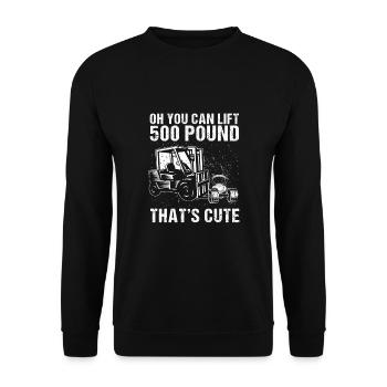 Warehouse drivers and warehouse workers for forklifts - Unisex Sweatshirt - black - Front - Alina (178cm) & Michal (187cm)