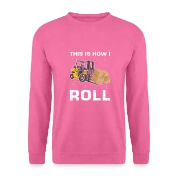 Opérateur de chariot élévateur et conducteur de chariot élévateur - Sweat-shirt Unisexe - rose - Devant
