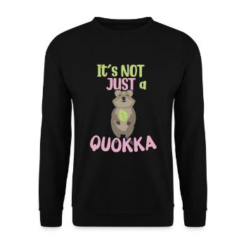 Ce n’est pas seulement un Quokka / Grinsendes Quokka - Sweat-shirt Unisexe - noir - Devant - Alina (178cm) & Michal (187cm)