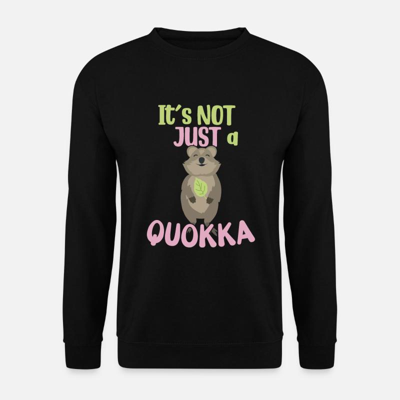 It´s not just a Quokka / Grinsendes Quokka - Unisex Sweatshirt - black
