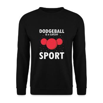 Dodgeball for Dodgeball Player and Gaga Ball - Unisex Sweatshirt - black - Front - Alina (178cm) & Michal (187cm)